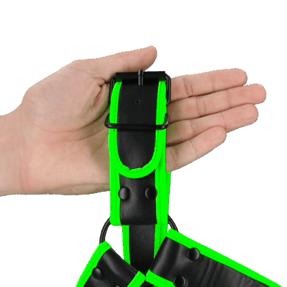 Borst Bulldog Harnas - Glow in the Dark - S/M - Afbeelding 7