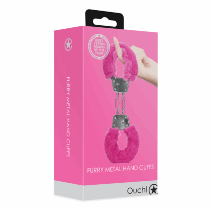 Pluche Metalen Handboeien - Roze - Afbeelding 2