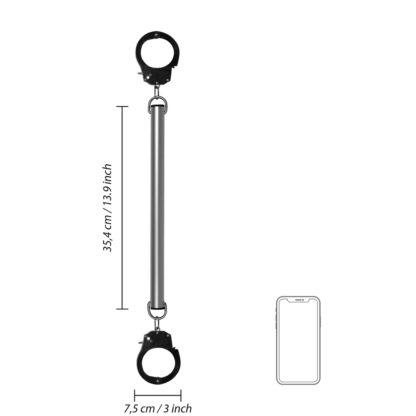 Spreader Bar met Hand- of Enkelboeien - Zilver - Afbeelding 7