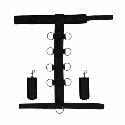 Beperkingsharnas met Halsband en Handboeien - Zwart - Afbeelding 4
