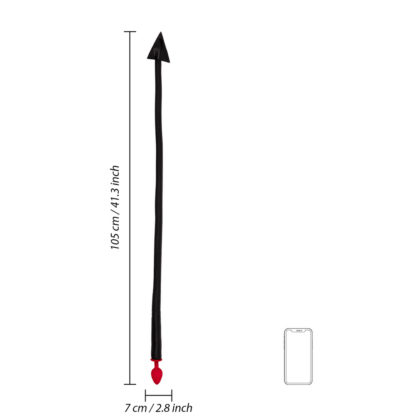 Siliconen Anale Plug Duivelsstaart - Zwart/Rood - Afbeelding 6