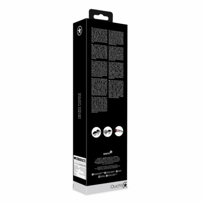 Harten Paddle met Metalen Anaal Plug - Zwart - Afbeelding 3