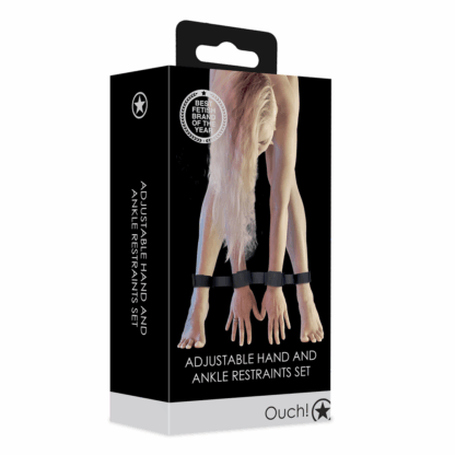 Verstelbare Hand- en Enkelboeien Set - Zwart - Afbeelding 2