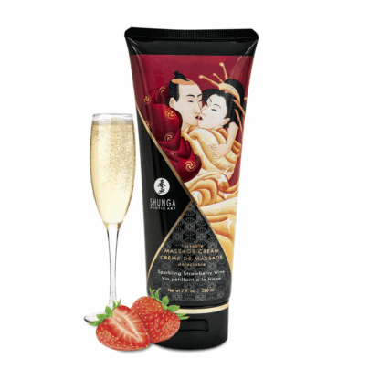 Kusbare Massagecrème - Sprankelende Aardbeienwijn - 7 floz / 200 ml - Afbeelding 3
