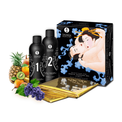 Body to Body Massage - Exotische Vruchten - 2 Stuks van 7,6 fl / 225 ml - Afbeelding 4