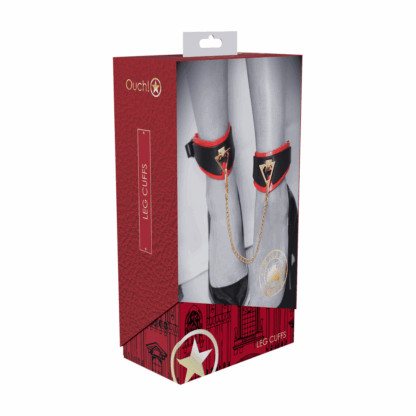 Milan Collectie - Beenmanchetten - Zwart/Rood - Afbeelding 2