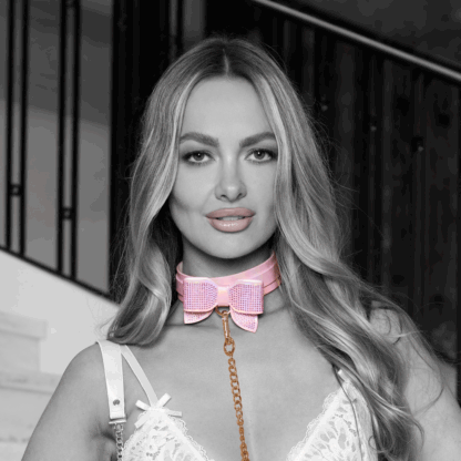 Paris Collectie - Halsband met Leash - Roze - Afbeelding 6