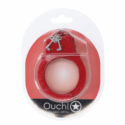 Classic metalen handboeien - Rood - Afbeelding 2