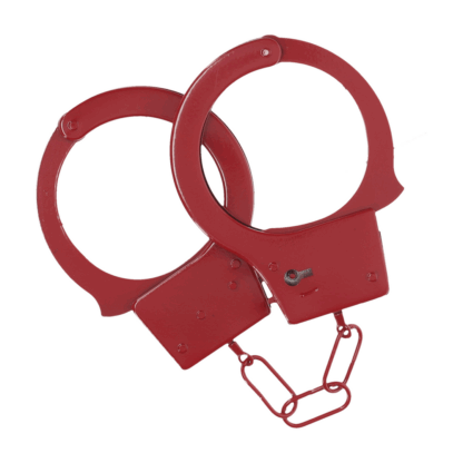 Classic metalen handboeien - Rood - Afbeelding 3