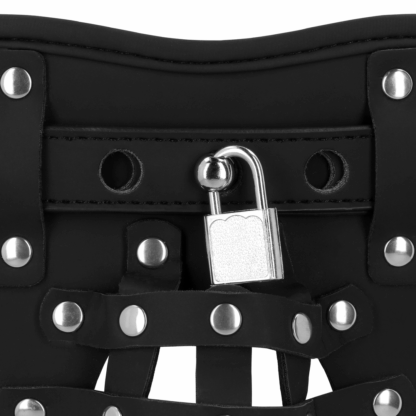 PU Leren Chastity Jock - Zwart - Afbeelding 6