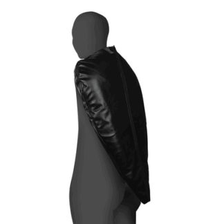 Zip-Up Volledige Arm en Schouder Mouw Beperking - Zwart