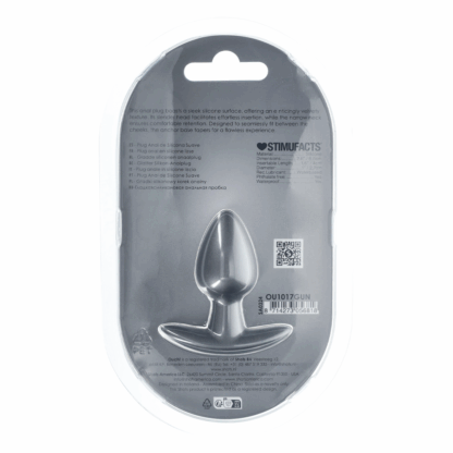 Zachte Siliconen Anale Plug - Klein - 2,6 / 6,5 cm - Gunmetal - Afbeelding 3