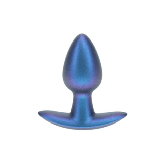 Zachte Siliconen Anale Plug - Klein - 2,6 / 6,5 cm - Metallic Blauw