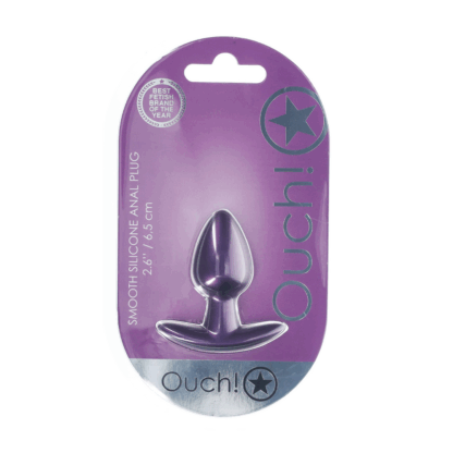 Zachte Silicone Anale Plug - Klein - 6,5 cm - Metallic Paars - Afbeelding 2