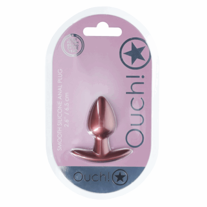 Zachte Silicone Anale Plug - Klein - 2,6 / 6,5 cm - Roségoud - Afbeelding 2