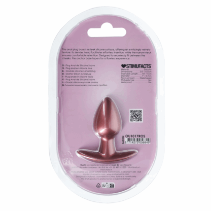 Zachte Silicone Anale Plug - Klein - 2,6 / 6,5 cm - Roségoud - Afbeelding 3