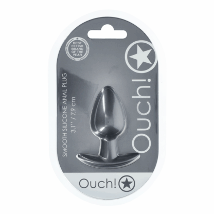 Zachte Siliconen Anale Plug - Medium - 3,1 / 7,9 cm - Gunmetal - Afbeelding 2