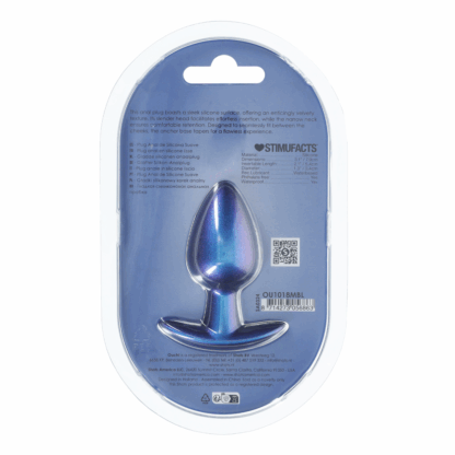 Geleidelijke Silicone Anale Plug - Medium - 3.1 / 7,9 cm - Metallic Blauw - Afbeelding 3