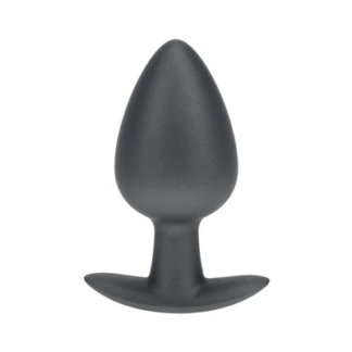 Zachte Siliconen Anale Plug - Groot - 3,5 / 8,9 cm - Gunmetal