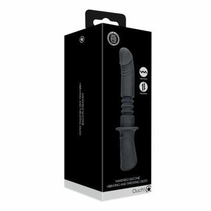 Handheld Vibrerende en Duwende Seksmachine - Zwart - Afbeelding 3