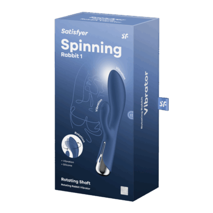 Spinning Rabbit 1 - Rotating Rabbit Vibrator - Blauw - Afbeelding 2