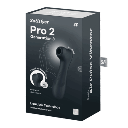 Pro 2 Generatie 3 - Double Air Pulse Vibrator - Liquid Air - Zwart - Afbeelding 2