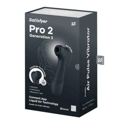 Pro 2 Generatie 3 - Double Air Pulse Vibrator - Liquid Air en Connect App - Zwart - Afbeelding 2