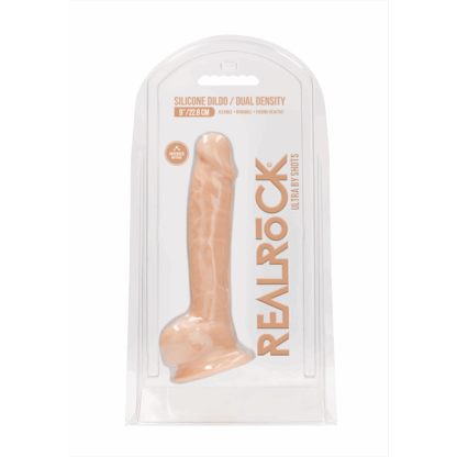 Siliconen Dildo met Ballen - 9 / 23 cm - Afbeelding 2