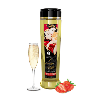 Erotische Massageolie - Aardbei Sprankelende Wijn - 8 fl oz / 240 ml - Afbeelding 4