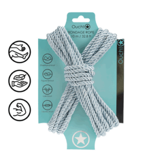 Polyester Bondage Touw - 10 m - Poederblauw