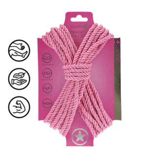 Polyester Bondage Touw - 10 m / 32,8 ft - Roze