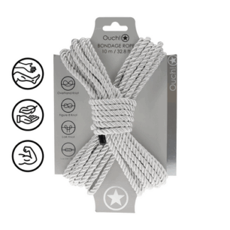 Polyester Bondage Touw - 10 m / 32,8 ft - Zilver