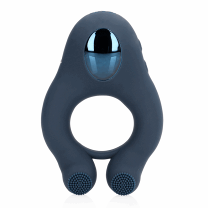 Vibrerende Cockring met Clitoris Stimulatie - Indigo Blauw - Afbeelding 6