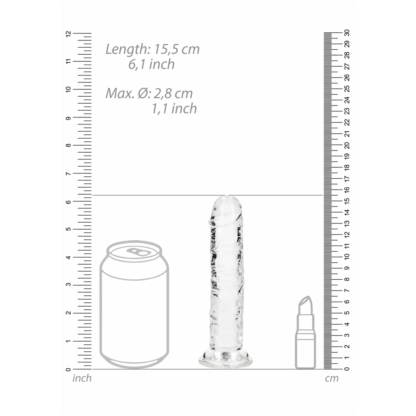 Rechtdoor Realistische Dildo met Zuignap - 6'' / 14,5 - Afbeelding 6