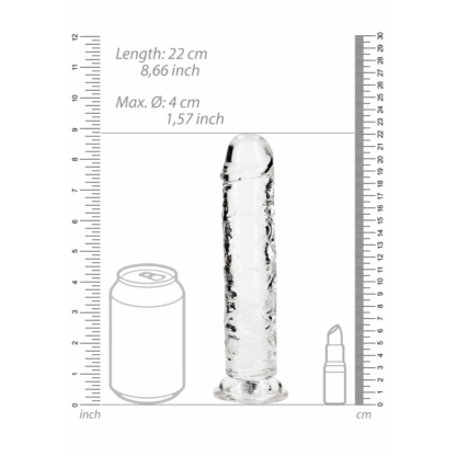 Rechtdoor Realistisch Dildo met Zuignap - 8'' / 20 - Afbeelding 6