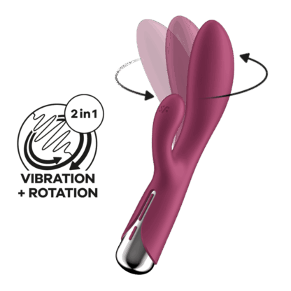 Spinning Rabbit 1 - Rotating Rabbit Vibrator - Rood - Afbeelding 6