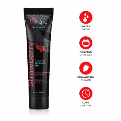 Lube Tube Aardbei - Waterbased Lubricant - 3 fl oz / 100 ml - Afbeelding 2