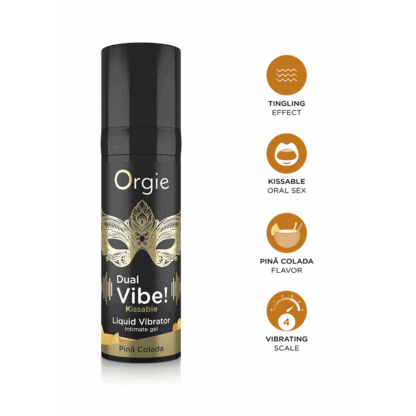 Dual Vibe! Kissable Liquid Vibrator - Pina Colada - 0,5 fl oz / 15 ml - Afbeelding 4