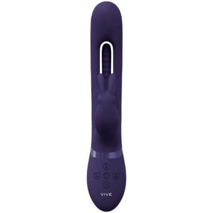 Mika - Triple Motor - Vibrerende Rabbit met Innovatieve G-Spot Flapper Stimulator - Paars - Afbeelding 4