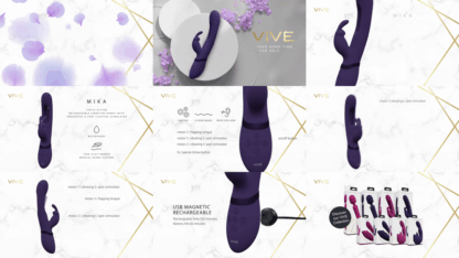 Mika - Triple Motor - Vibrerende Rabbit met Innovatieve G-Spot Flapper Stimulator - Paars - Afbeelding 6