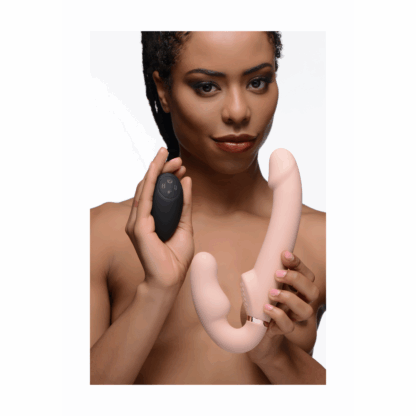 Evoke Ergo-Fit - Opblaasbare en Vibrerende Strapless Strap-On - Afbeelding 7