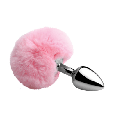 Fluffy Bunny Tail - Anale Plug - Roze - Afbeelding 3