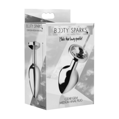 Duidelijke Gem Anale Plug Medium - Duidelijk - Afbeelding 2