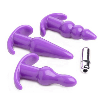 4-delige Vibrerende Butt Plug Set - Afbeelding 3