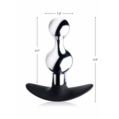 Donkere Druppel Metaal Silicone Parels Anal Plug - Afbeelding 5