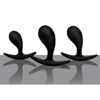 Dark Droplets - 3-delige Gebogen Anale Trainer Set - Zwart
