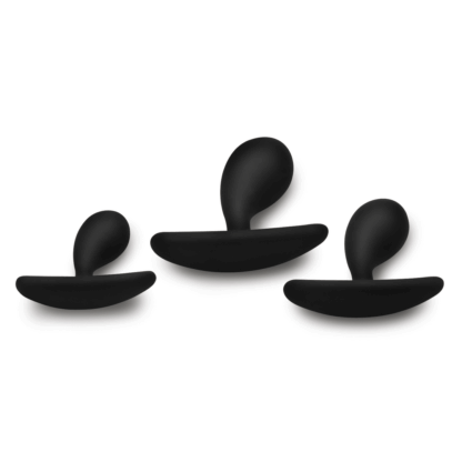 Dark Droplets - 3-delige Gebogen Anale Trainer Set - Zwart - Afbeelding 4