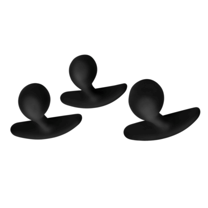 Dark Droplets - 3-delige Gebogen Anale Trainer Set - Zwart - Afbeelding 5