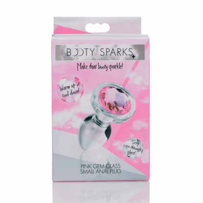 Roze Edelsteen - Glas Anale Plug - Klein - Afbeelding 2