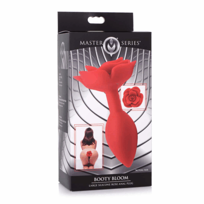 Booty Bloom - Silicone Rose Anale Plug - Rood - Afbeelding 2
